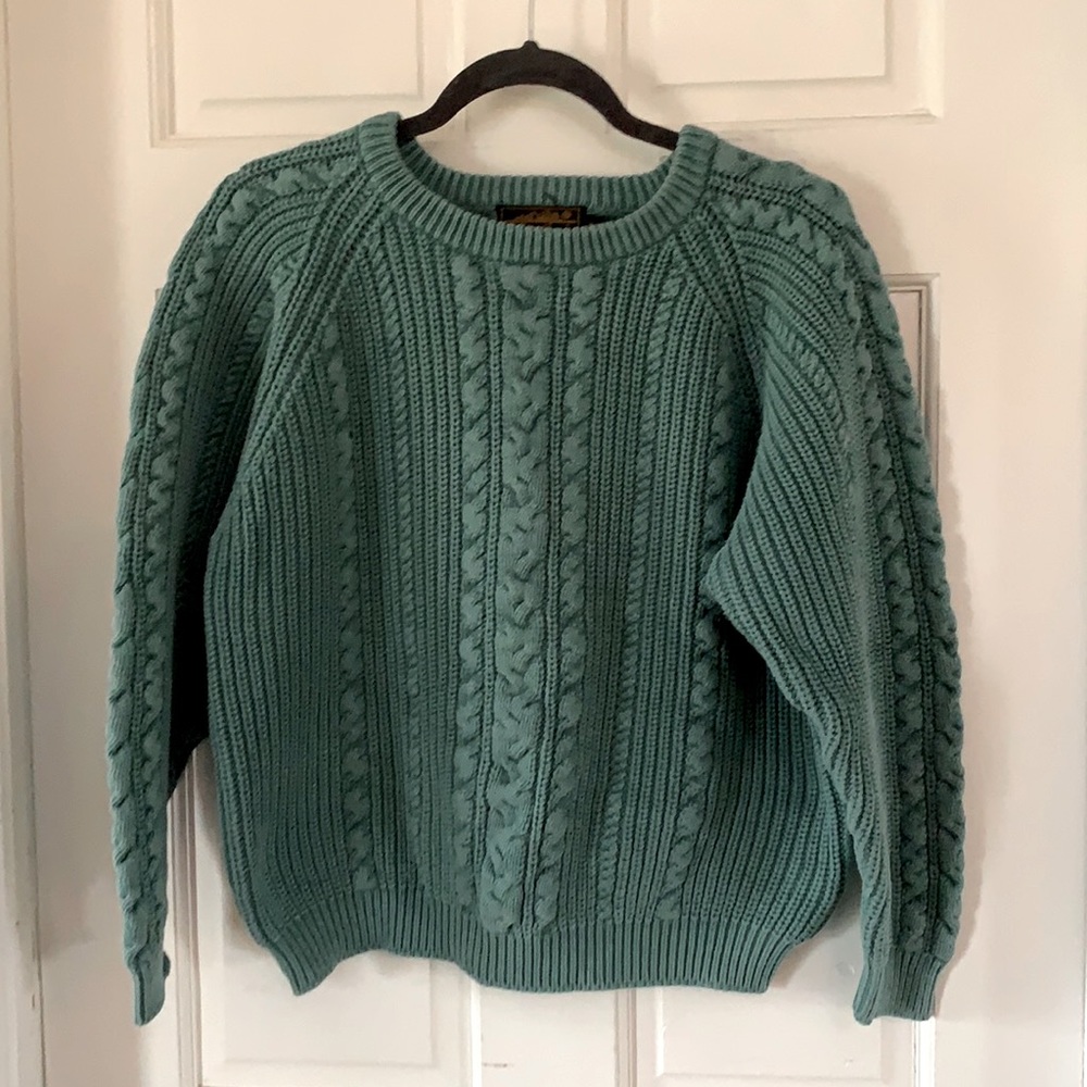 Vintage Eddie Bauer Cable Knit Sweater Medium